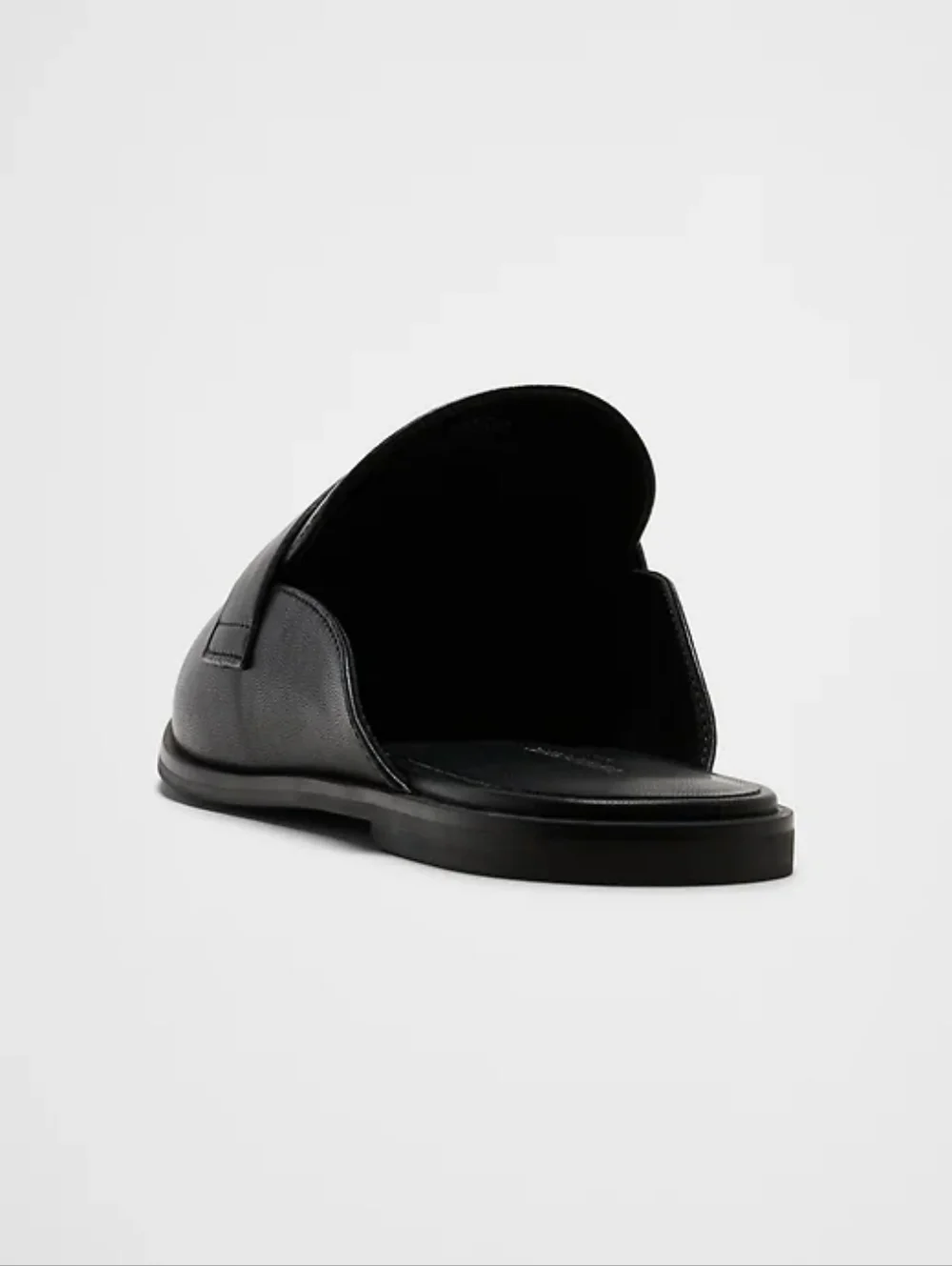 NIB Banana Republic Vegan Leather Loafer Mule Size 8 In Black